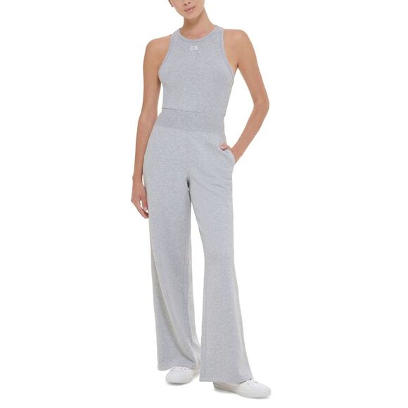 Calvin Klein Performance Womens Wide Leg Fleece High Waist Pant - Picture 1 of 1